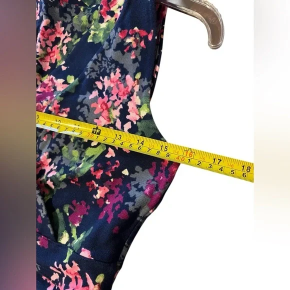 Lands' End Women's Pink and Blue Dress Floral Sleeveless Maxi Dress Sz S - Picture 9 of 11